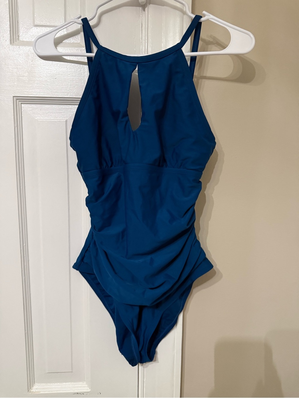 Blue One-Piece Swimsuit - Classic Halter Style